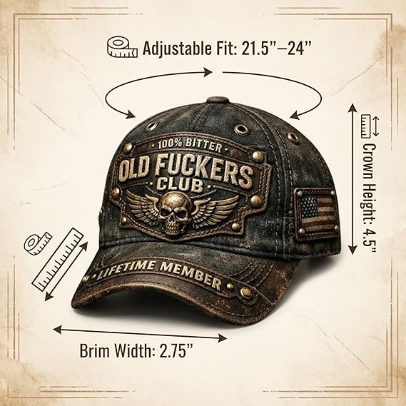 Men's distressed baseball cap with skull and angel wings print